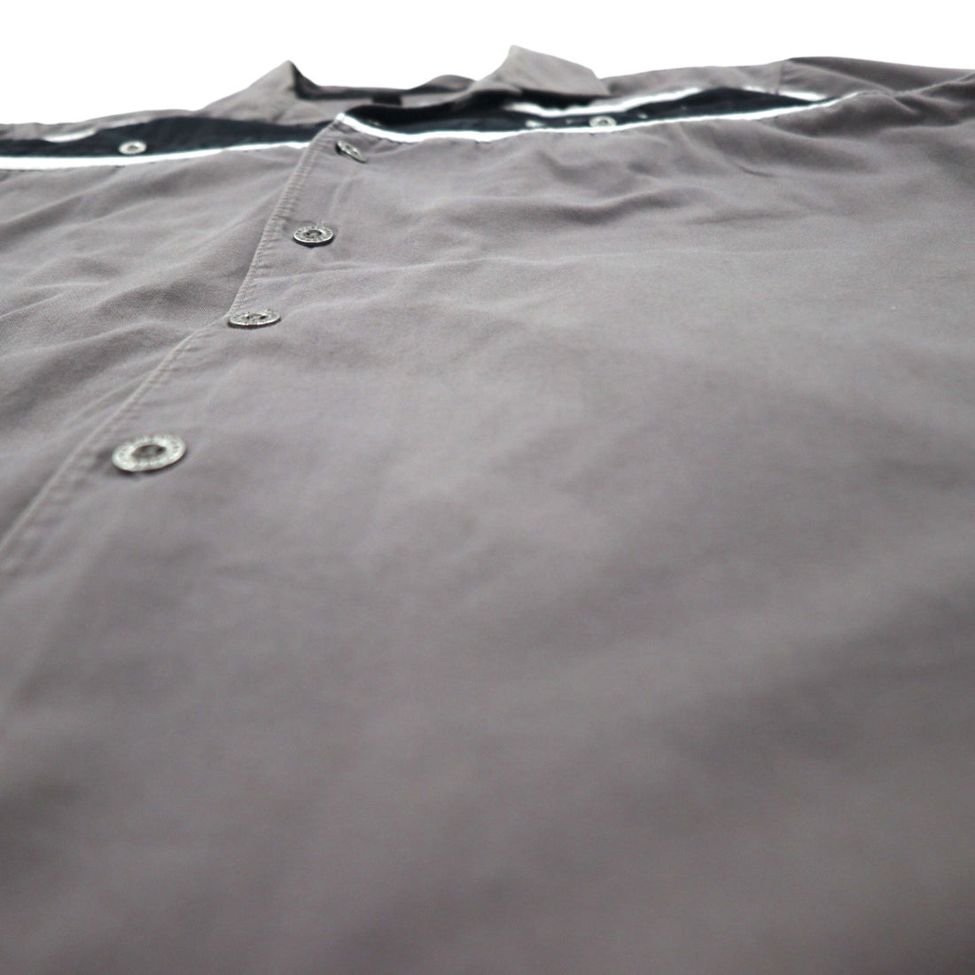 HARLEY DAVIDSON Short Sleeve Work Shirt L Gray Black Back Logo Embroidery
