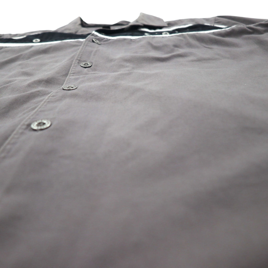 HARLEY DAVIDSON Short Sleeve Work Shirt L Gray Black Back Logo Embroidery