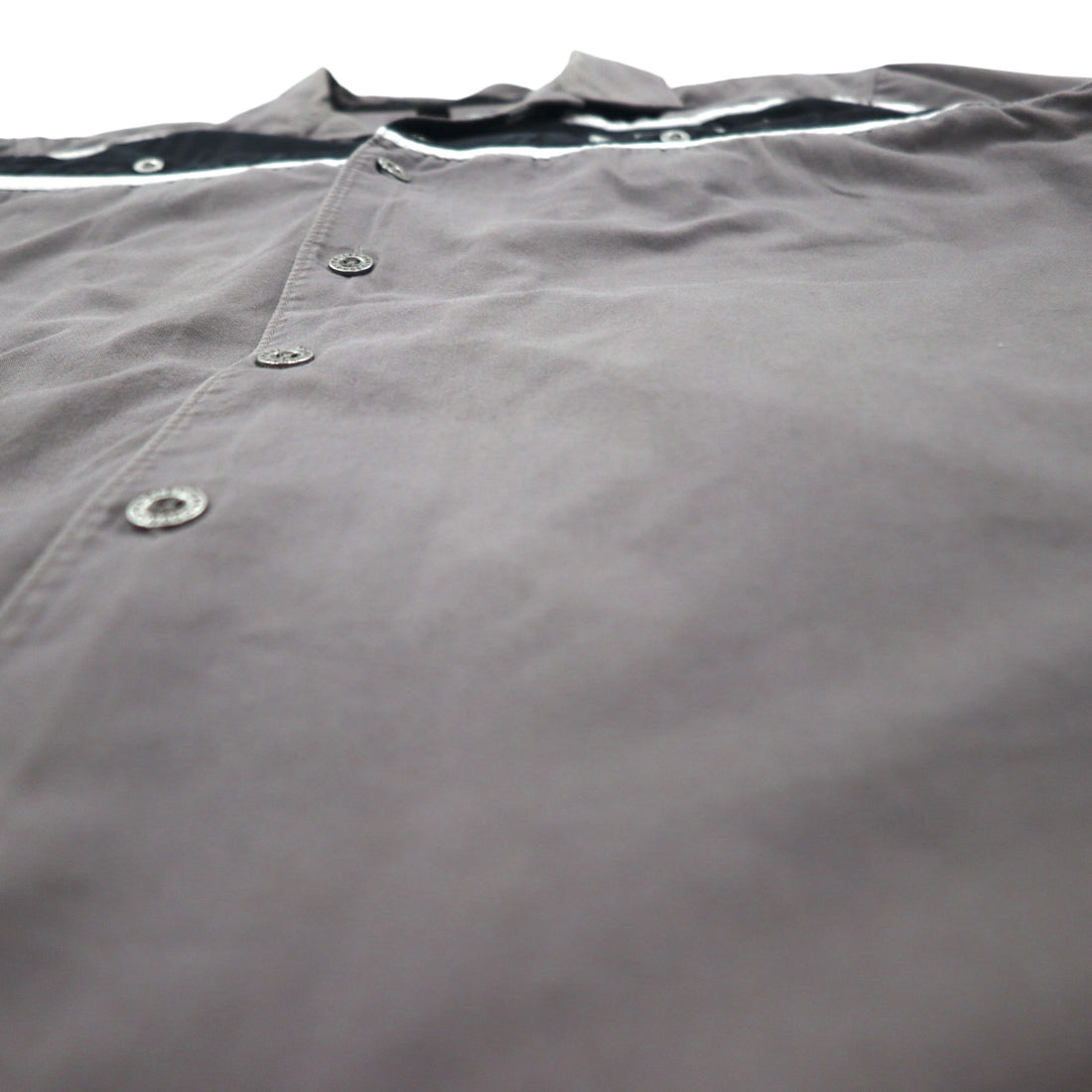 HARLEY DAVIDSON Short Sleeve Work Shirt L Gray Black Back Logo Embroidery