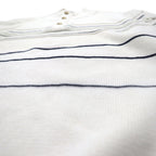 CHAPS Half Button Cotton Knit Sweater XL White Border