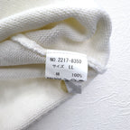 CHAPS Half Button Cotton Knit Sweater XL White Border