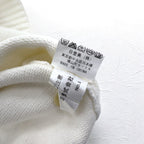 CHAPS Half Button Cotton Knit Sweater XL White Border