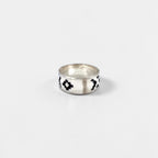 Vintage Silver 925 Ring インディアンジュエリー チマヨ柄 リング 指輪 19号 シルバー 925 ネイティブ