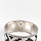 Vintage Silver 925 Ring インディアンジュエリー チマヨ柄 リング 指輪 19号 シルバー 925 ネイティブ