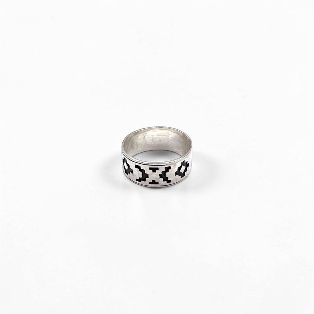 Vintage Silver 925 Ring インディアンジュエリー チマヨ柄 リング 指輪 19号 シルバー 925 ネイティブ