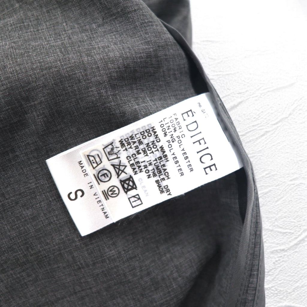 EDIFICE Active Jersey Suit Set Up S/M Gray Polyester 19-010-300-1025-1