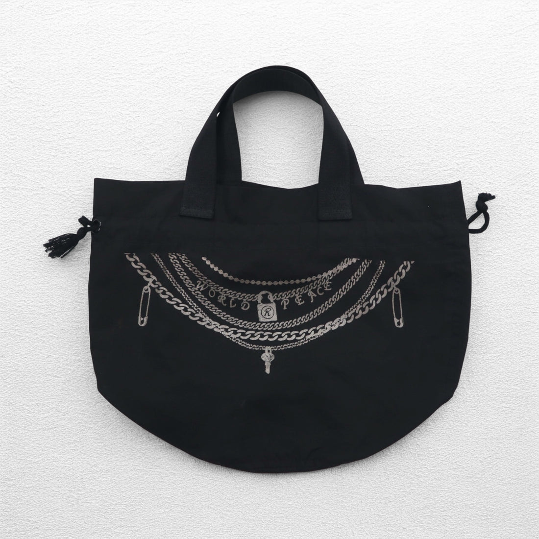 blackmeans Nylon Drawstring Bag Black Rabbit KINCHAKU 2023 Zodiac Rabbit Sid Chain