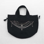 blackmeans Nylon Drawstring Bag Black Rabbit KINCHAKU 2023 Zodiac Rabbit Sid Chain