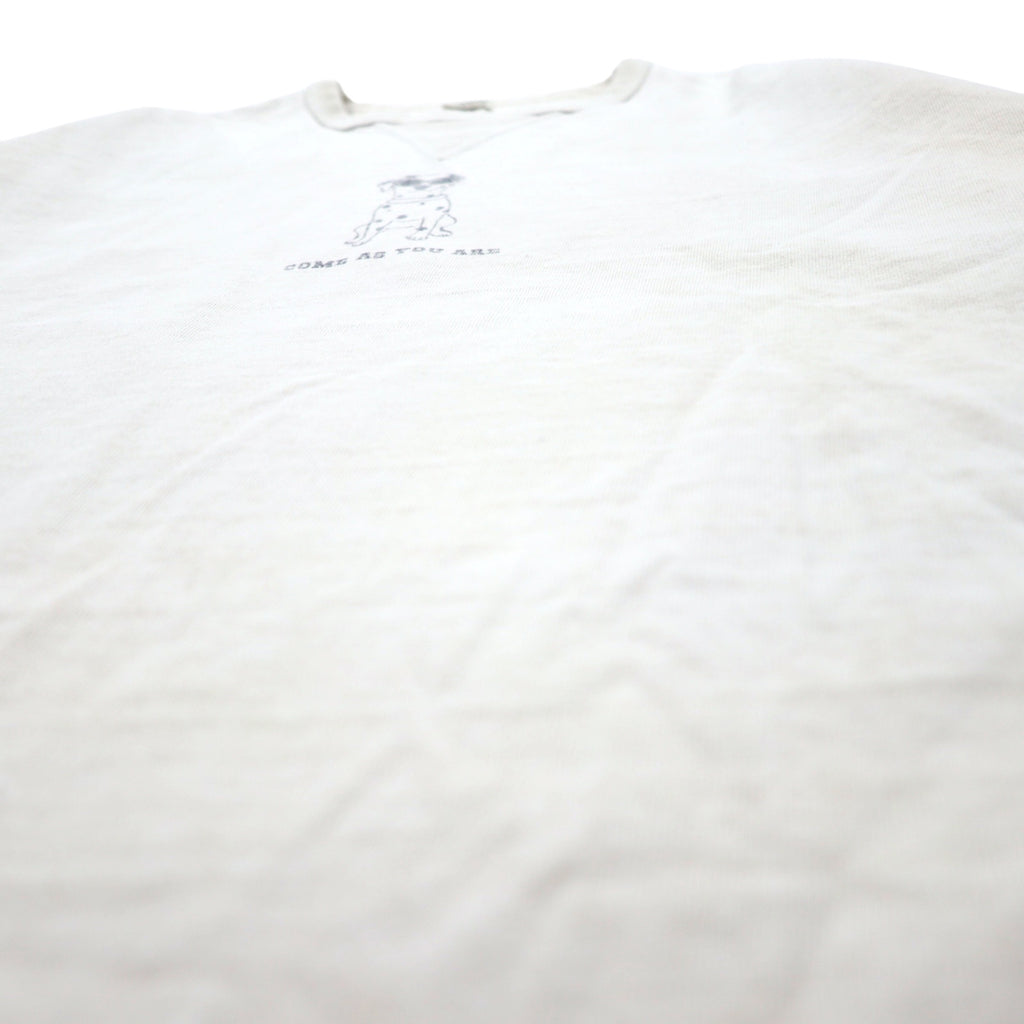 BARNS OUTFTITTERS タフネック プリントTシャツ M ホワイト コットン NOLLEY'S別注 日本製
