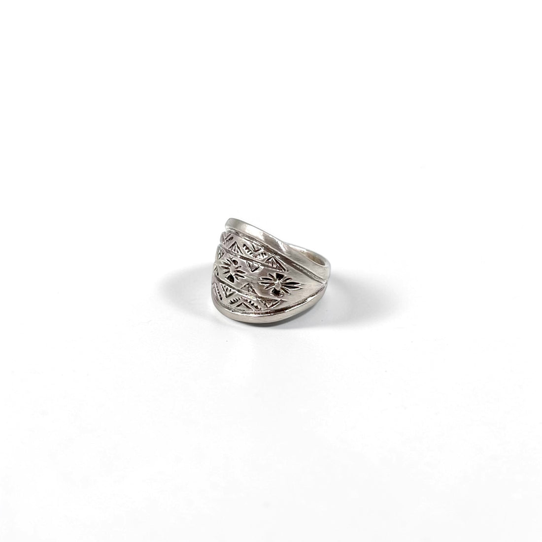 Vintage Sterling Silver 925 Ring シルバー リング 指輪 15号 インディアンジュエリー スタンプワーク ネイティブ