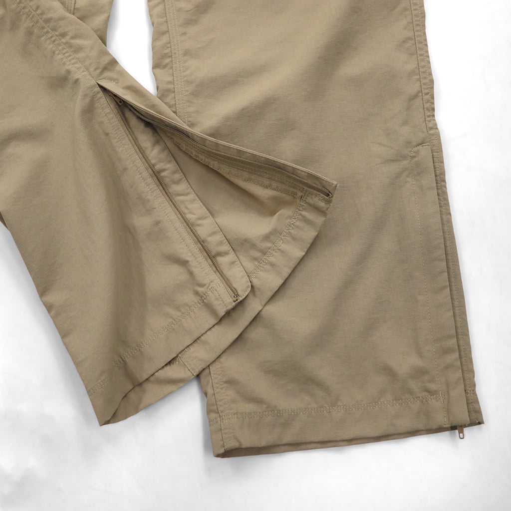 THE NORTH FACE アウトドア 2WAY コンバーチブル カーゴパンツ ショートパンツ L ベージュ 防水 リップストップ 裾ジップ スリット A3YH US企画