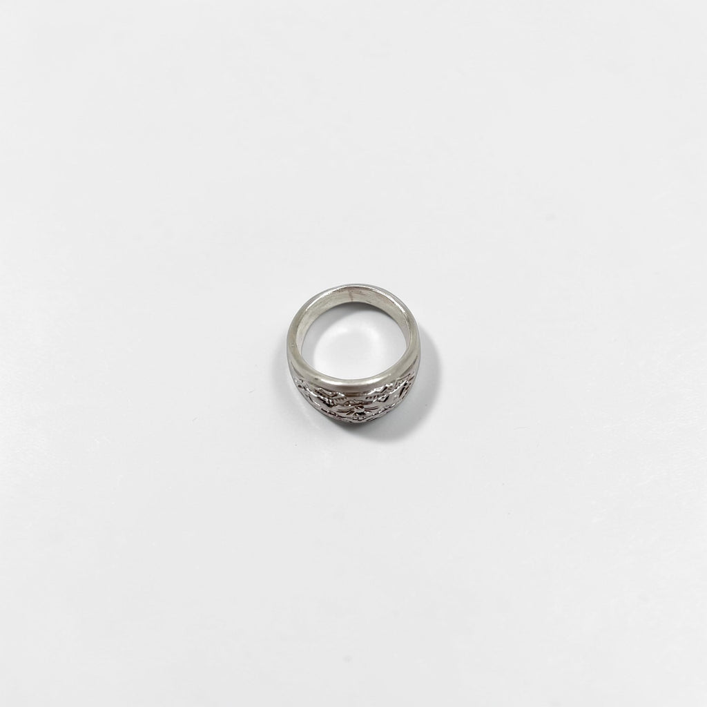 Vintage Sterling Silver 925 Ring シルバー リング 指輪 15号 インディアンジュエリー スタンプワーク ネイティブ