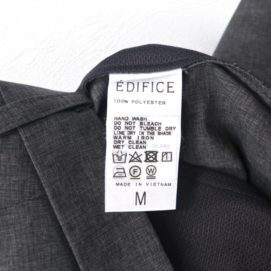 EDIFICE Active Jersey Suit Set Up S/M Gray Polyester 19-010-300-1025-1