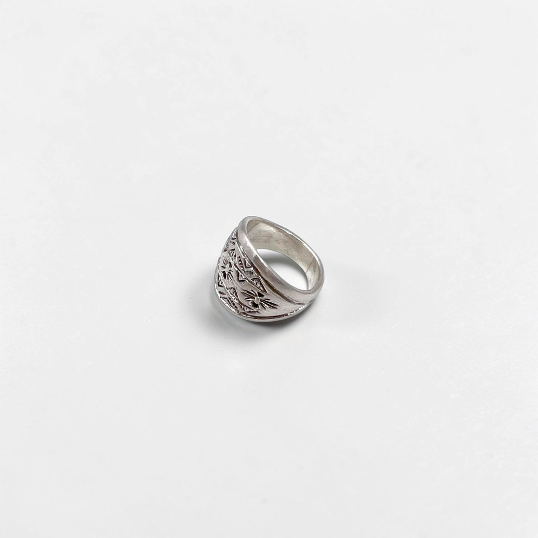 Vintage Sterling Silver 925 Ring シルバー リング 指輪 15号 インディアンジュエリー スタンプワーク ネイティブ