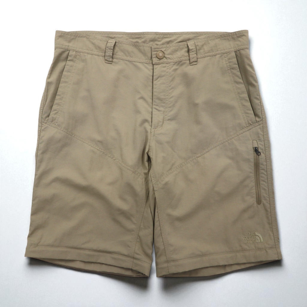 THE NORTH FACE アウトドア 2WAY コンバーチブル カーゴパンツ ショートパンツ L ベージュ 防水 リップストップ 裾ジップ スリット A3YH US企画