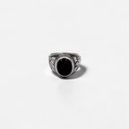 Vintage 1970s NAKAGAWA JOHN ROBERTS College Ring Black Onyx 1978 Sterling Silver 925 Pinky Ring