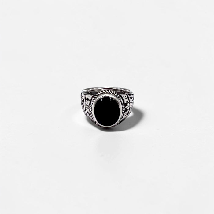 Vintage 1970s NAKAGAWA JOHN ROBERTS College Ring Black Onyx 1978 Sterling Silver 925 Pinky Ring