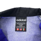 Adidas 90s Nylon Jacket L Blue 3 Stripes Flag Tag Big Size