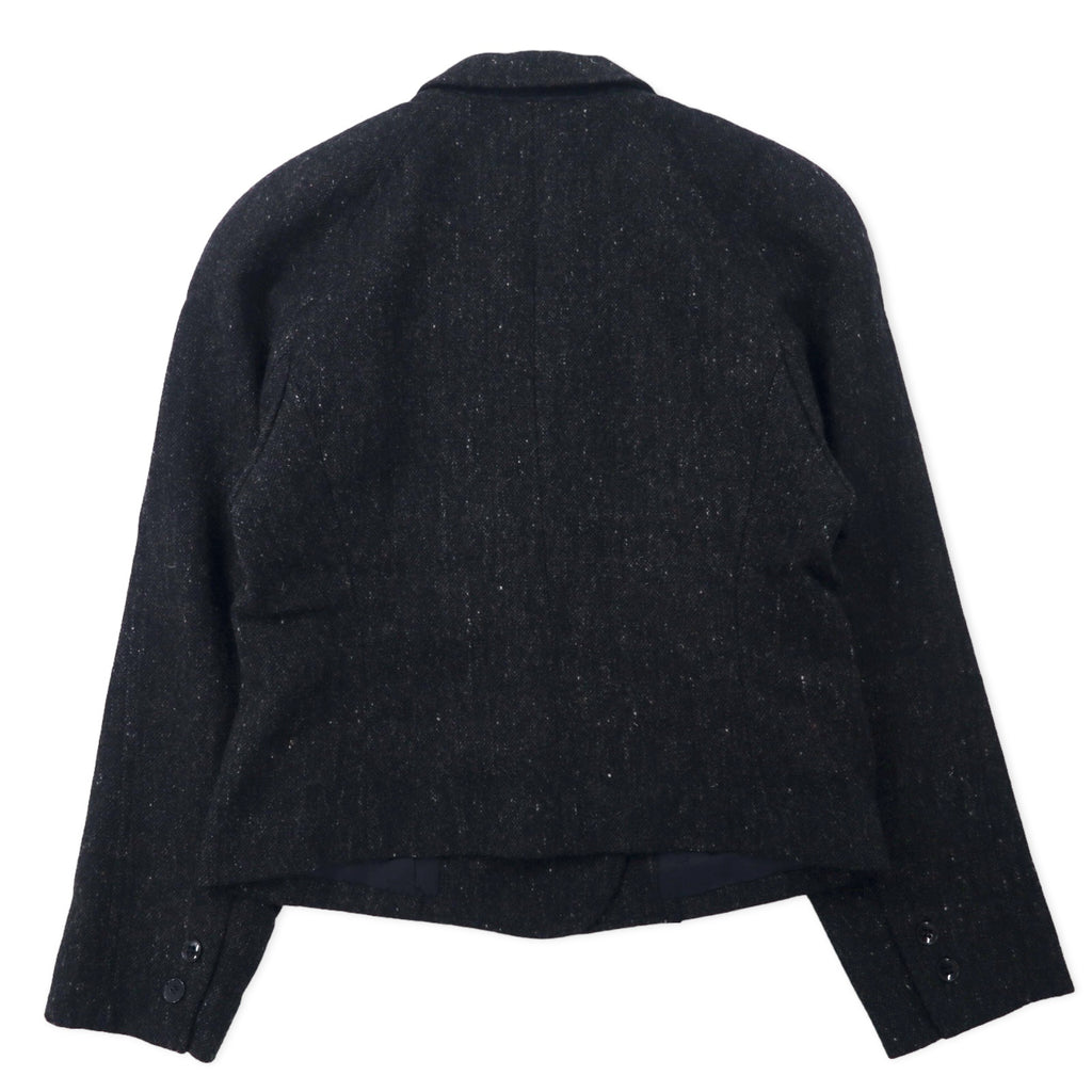 KENZO Double Tweed Tailored Jacket M Gray Wool Old Made in Japan
