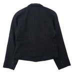 KENZO Double Tweed Tailored Jacket M Gray Wool Old Made in Japan