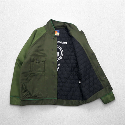 blackmeans Impermanence of All Things Souvenir Jacket Sukajan L Khaki Rayon Padding PANTA RHEI Made in Japan