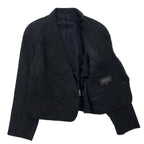 KENZO Double Tweed Tailored Jacket M Gray Wool Old Made in Japan