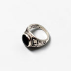 Vintage 1970s NAKAGAWA JOHN ROBERTS College Ring Black Onyx 1978 Sterling Silver 925 Pinky Ring