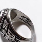 Vintage 1970s NAKAGAWA JOHN ROBERTS College Ring Black Onyx 1978 Sterling Silver 925 Pinky Ring