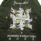 blackmeans Impermanence of All Things Souvenir Jacket Sukajan L Khaki Rayon Padding PANTA RHEI Made in Japan