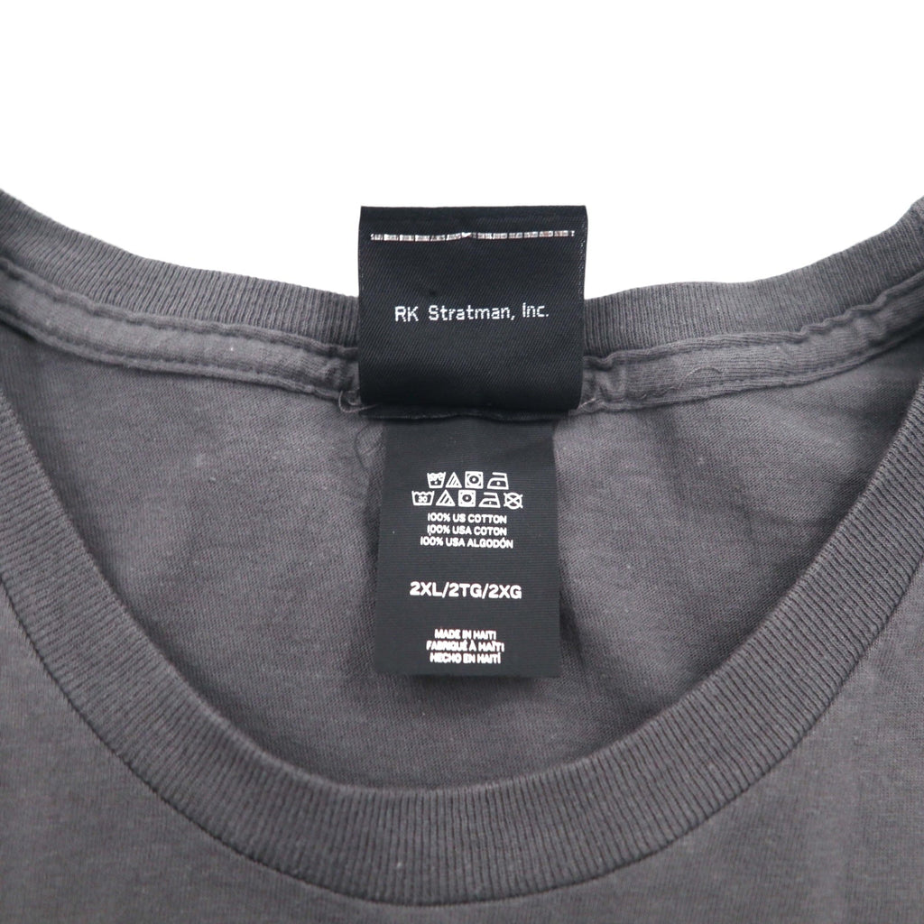 HARLEY DAVIDSON スカルプリント Tシャツ 2XL グレー コットン ALAMO CITY ハイチ製