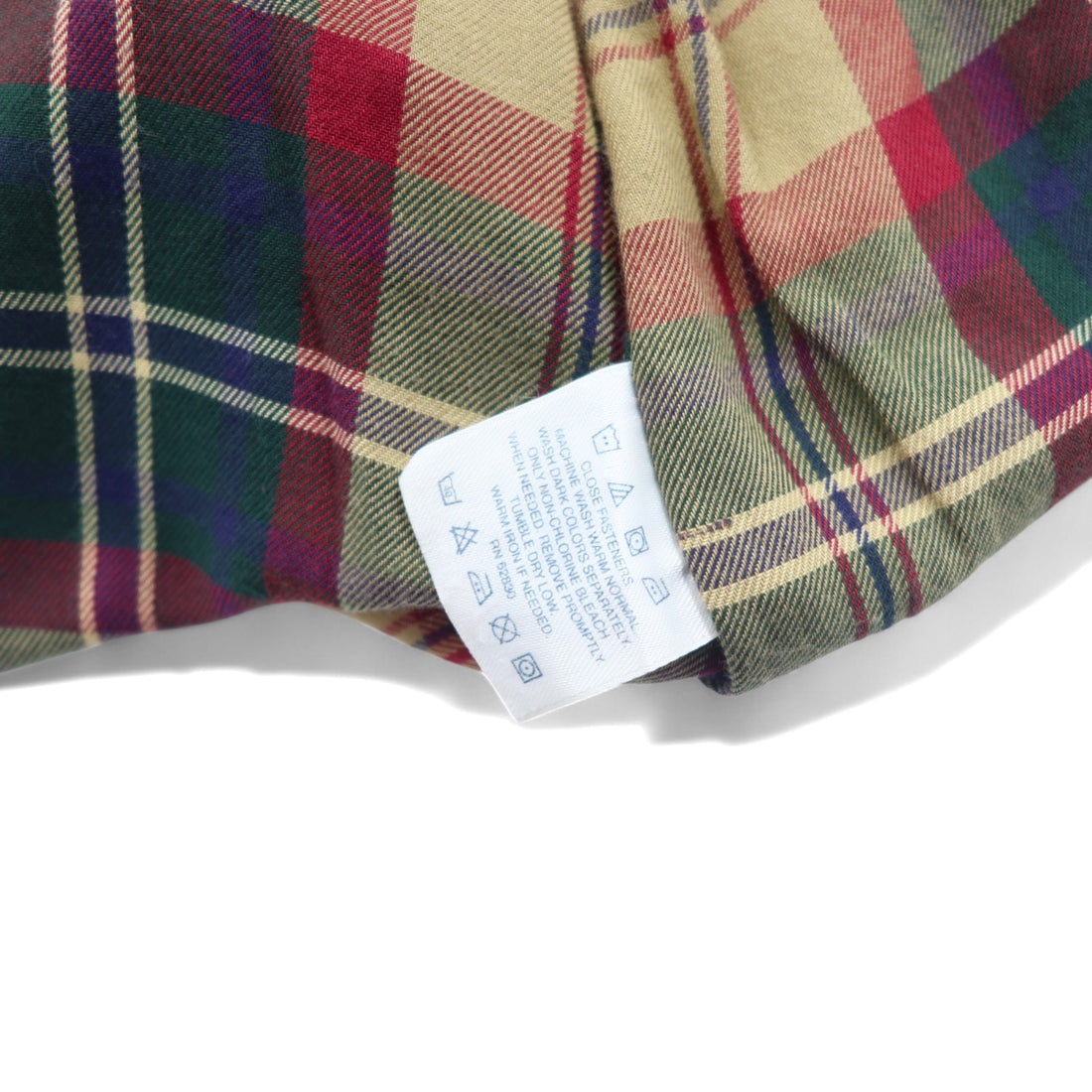 LANDS' END 90s Corduroy Collar Hunting Jacket Chore Coat Coverall L Beige Cotton Check Lining