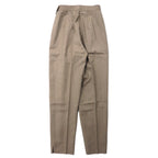 KENZO Center Press Wide Tapered Slack Pants 2 Beige Wool Silk Blend Old Made in Japan