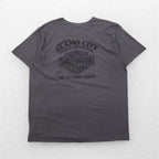 HARLEY DAVIDSON スカルプリント Tシャツ 2XL グレー コットン ALAMO CITY ハイチ製