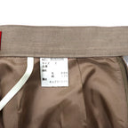 KENZO Center Press Wide Tapered Slack Pants 2 Beige Wool Silk Blend Old Made in Japan