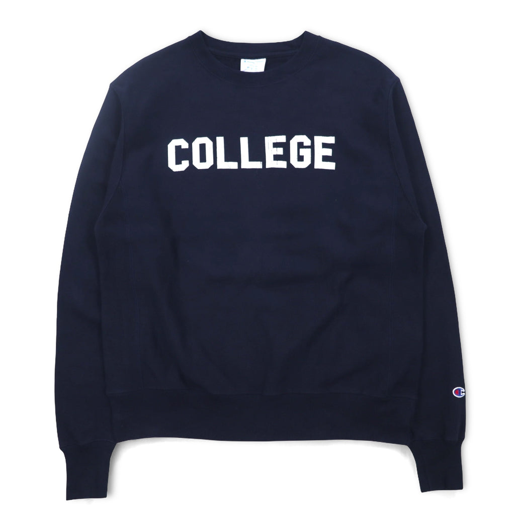 Champion Reverse Weave Sweatshirt, XL, Navy, College Print, Blue Single Tag, Reprint, Made in El Salvador