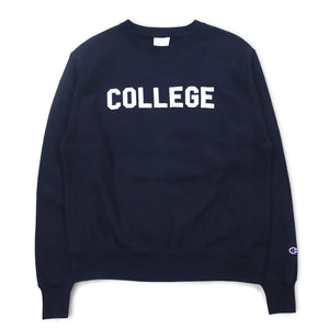 Champion Reverse Weave Sweatshirt, XL, Navy, College Print, Blue Single Tag, Reprint, Made in El Salvador