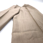 KENZO Center Press Wide Tapered Slack Pants 2 Beige Wool Silk Blend Old Made in Japan