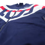 adidas 90s Track Jacket Jersey L Navy Polyester Embroidered Logo 3 Stripes