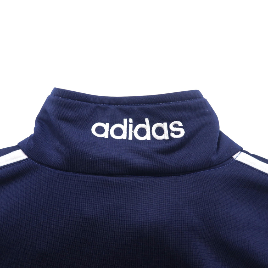 adidas 90s Track Jacket Jersey L Navy Polyester Embroidered Logo 3 Stripes