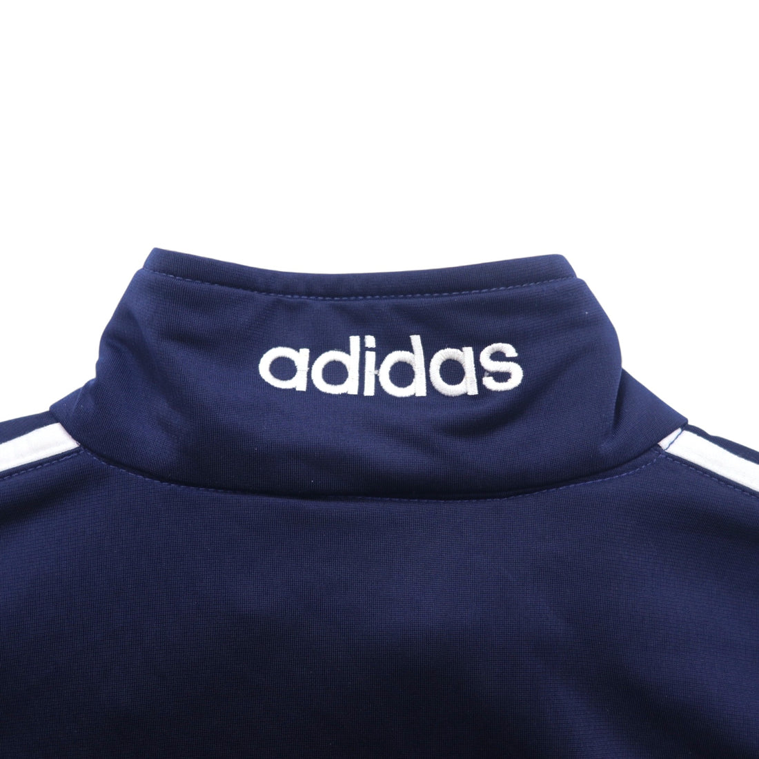 adidas 90s Track Jacket Jersey L Navy Polyester Embroidered Logo 3 Stripes