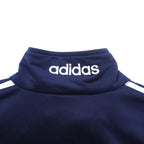 adidas 90s Track Jacket Jersey L Navy Polyester Embroidered Logo 3 Stripes