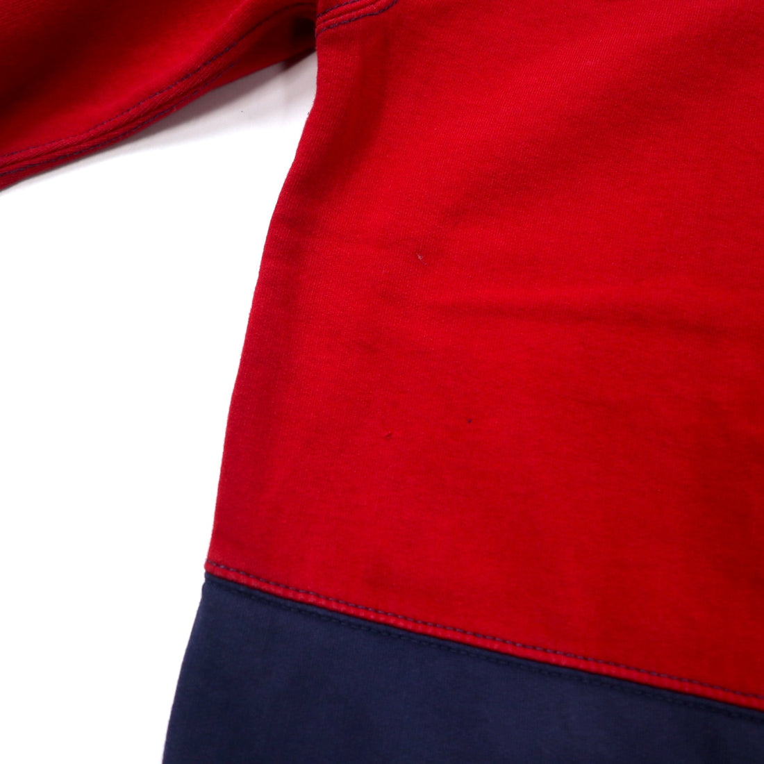 CHAPS Border Sweatshirt S Multicolor Cotton Fleece Lining One Point Logo Embroidery