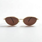 CELINE Vintage Oval Sunglasses in Gold Metal, 53-19-147