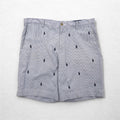POLO RALPH LAUREN Seersucker Shorts Half Pants L Stripe Blue White CLASSIC FIT Embroidered All-Over Pony