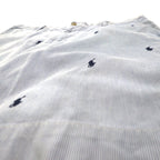 POLO RALPH LAUREN Seersucker Shorts Half Pants L Stripe Blue White CLASSIC FIT Embroidered All-Over Pony