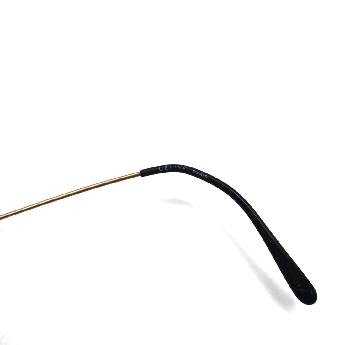 CELINE Vintage Oval Sunglasses in Gold Metal, 53-19-147