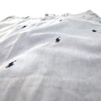 POLO RALPH LAUREN Seersucker Shorts Half Pants L Stripe Blue White CLASSIC FIT Embroidered All-Over Pony