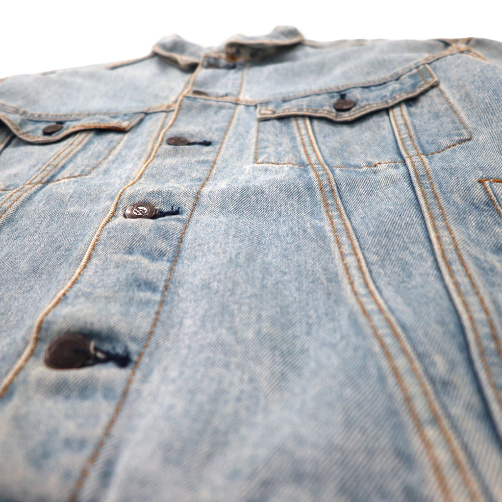 Hard Rock Cafe 90s Denim Jacket, G-Jean, L, Blue, Ice Wash, Cotton, Back Logo Embroidery