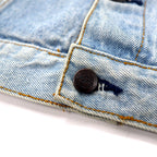 Hard Rock Cafe 90s Denim Jacket, G-Jean, L, Blue, Ice Wash, Cotton, Back Logo Embroidery
