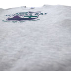 Made in USA 90s JERZEES SUPER SWEATS College Print Sweatshirt L Grey Cotton SUTTONS BAY